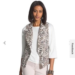 ANIMAL-PRINT VEST from Chicos size 4